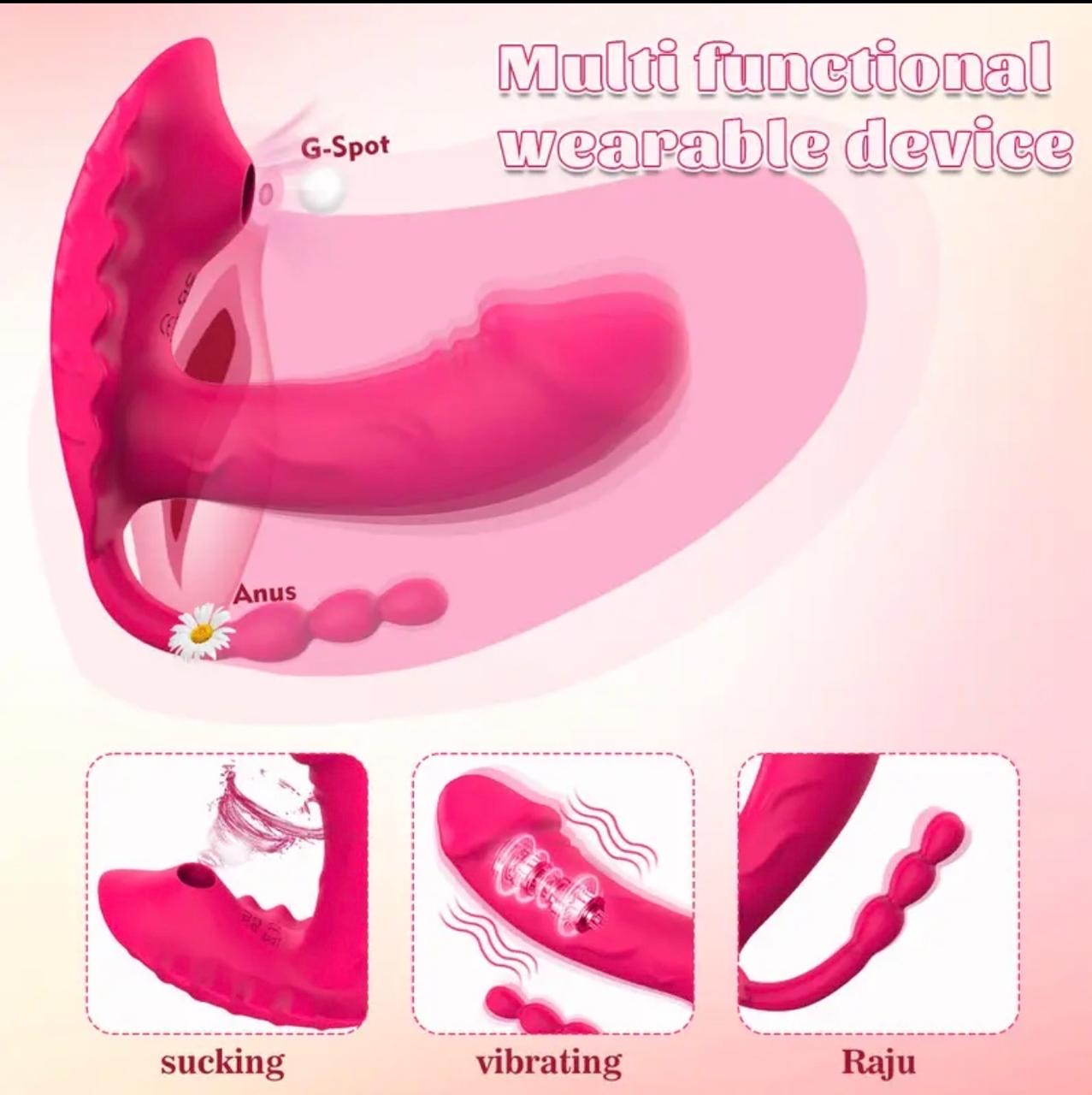 Vibrador para Punto G y Succionador 