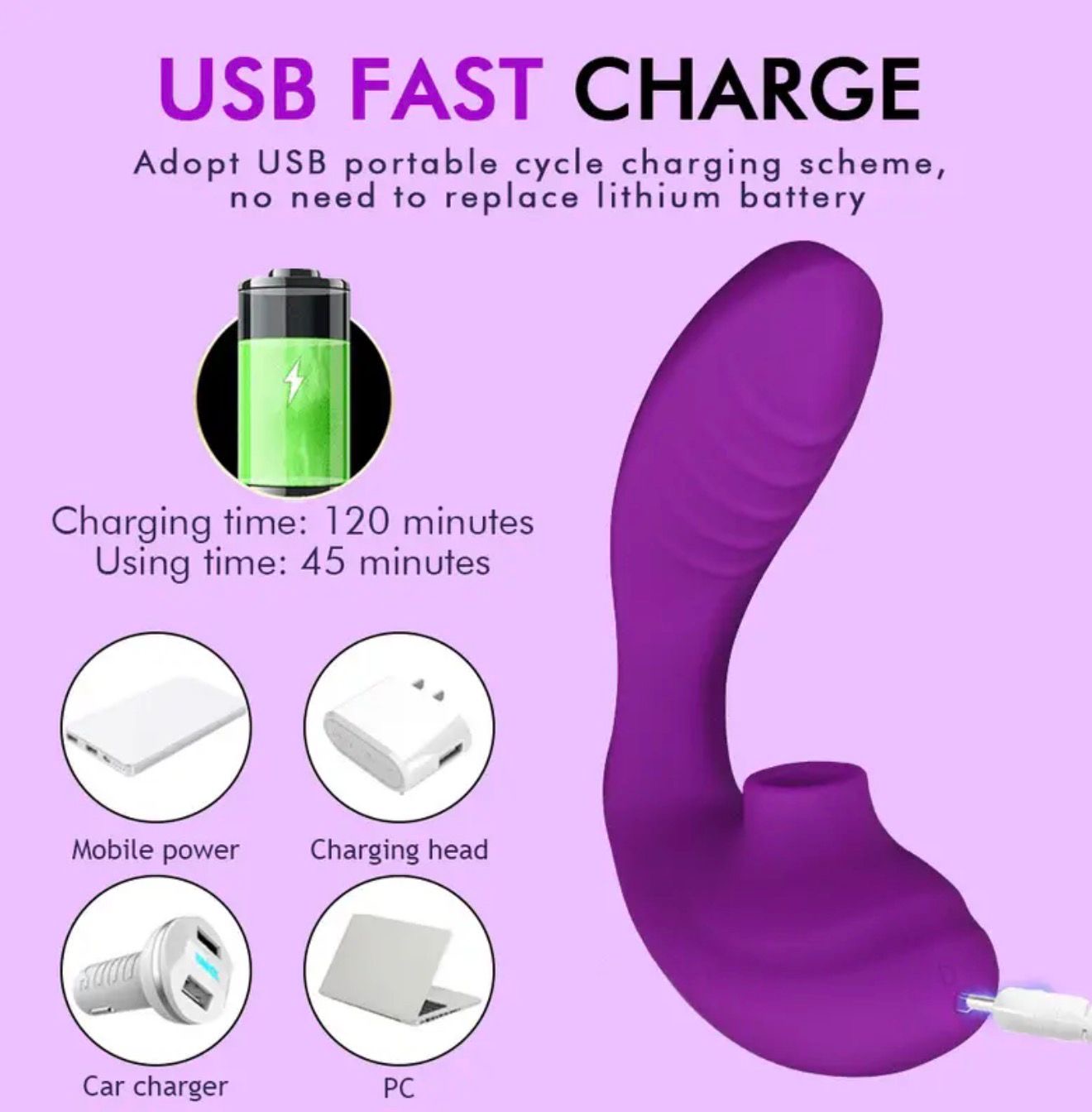 Vibrador Doble morado