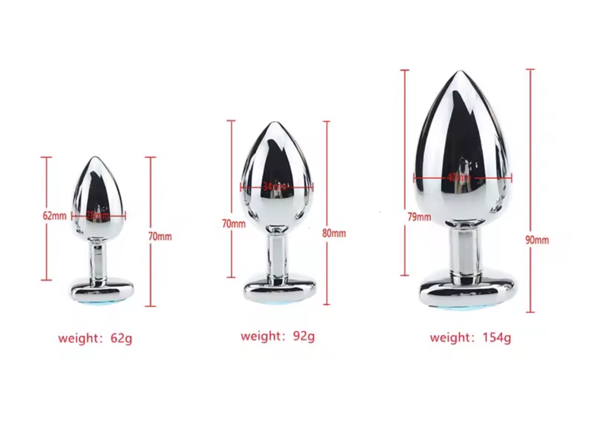 Plug anal corazón metálico