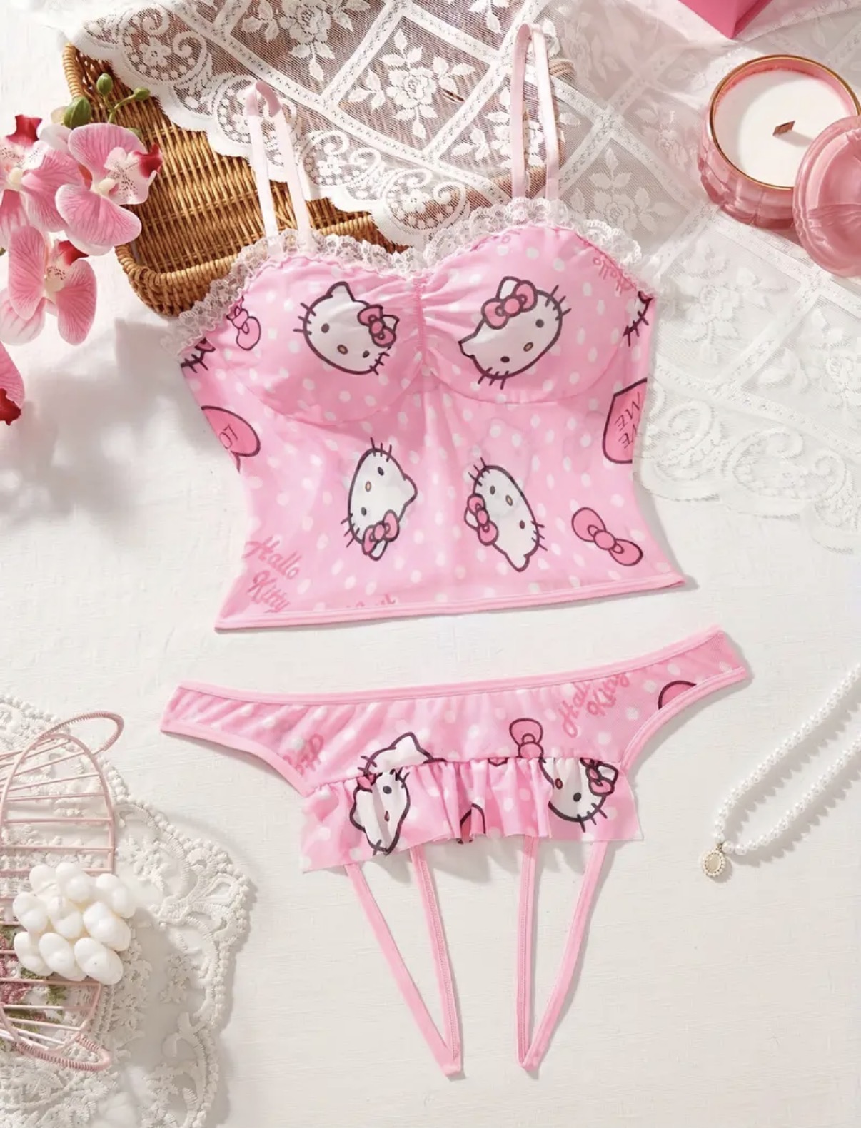 Lencería Rosa Hello Kitty