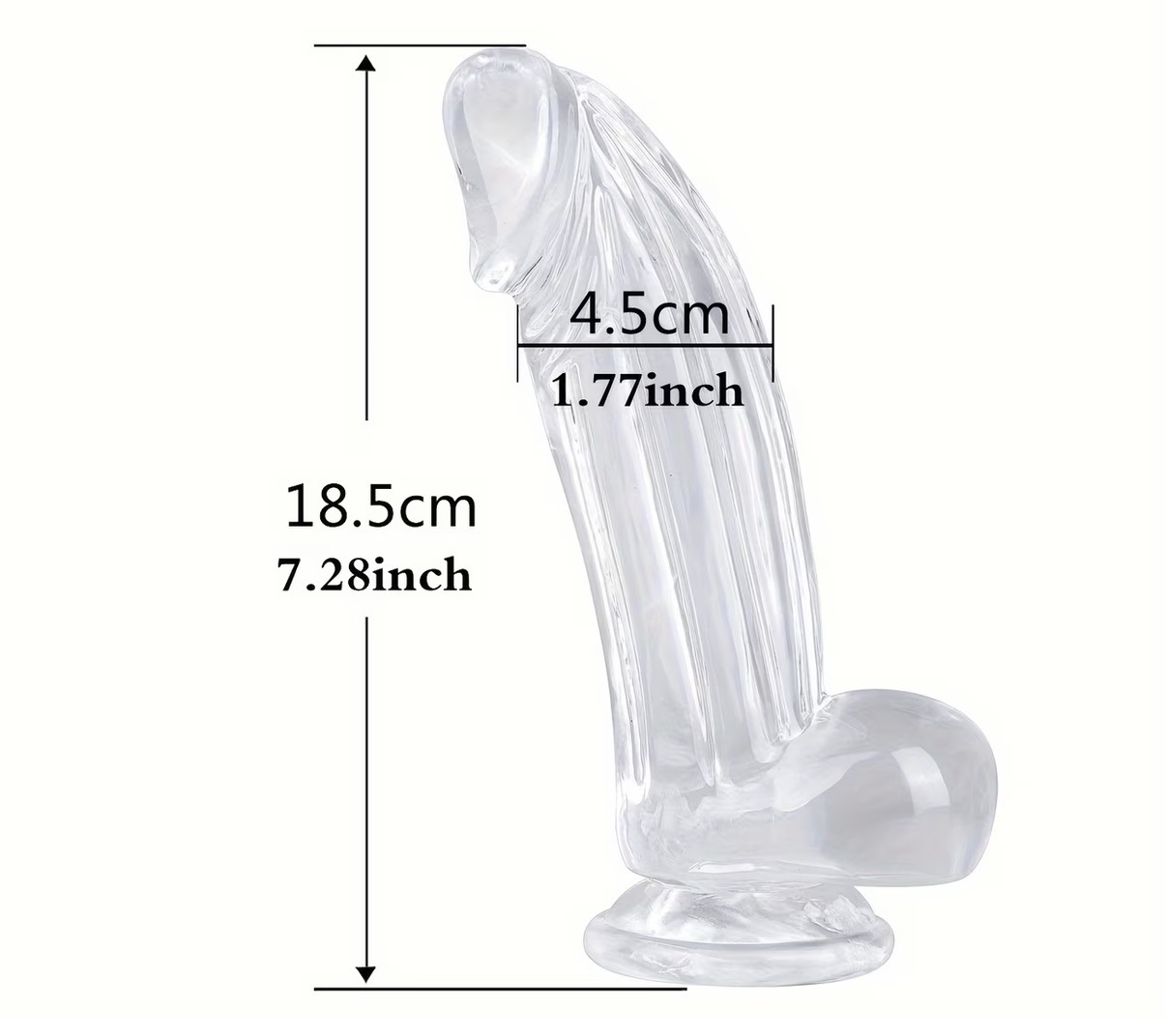 Dildo de silicona Transparente