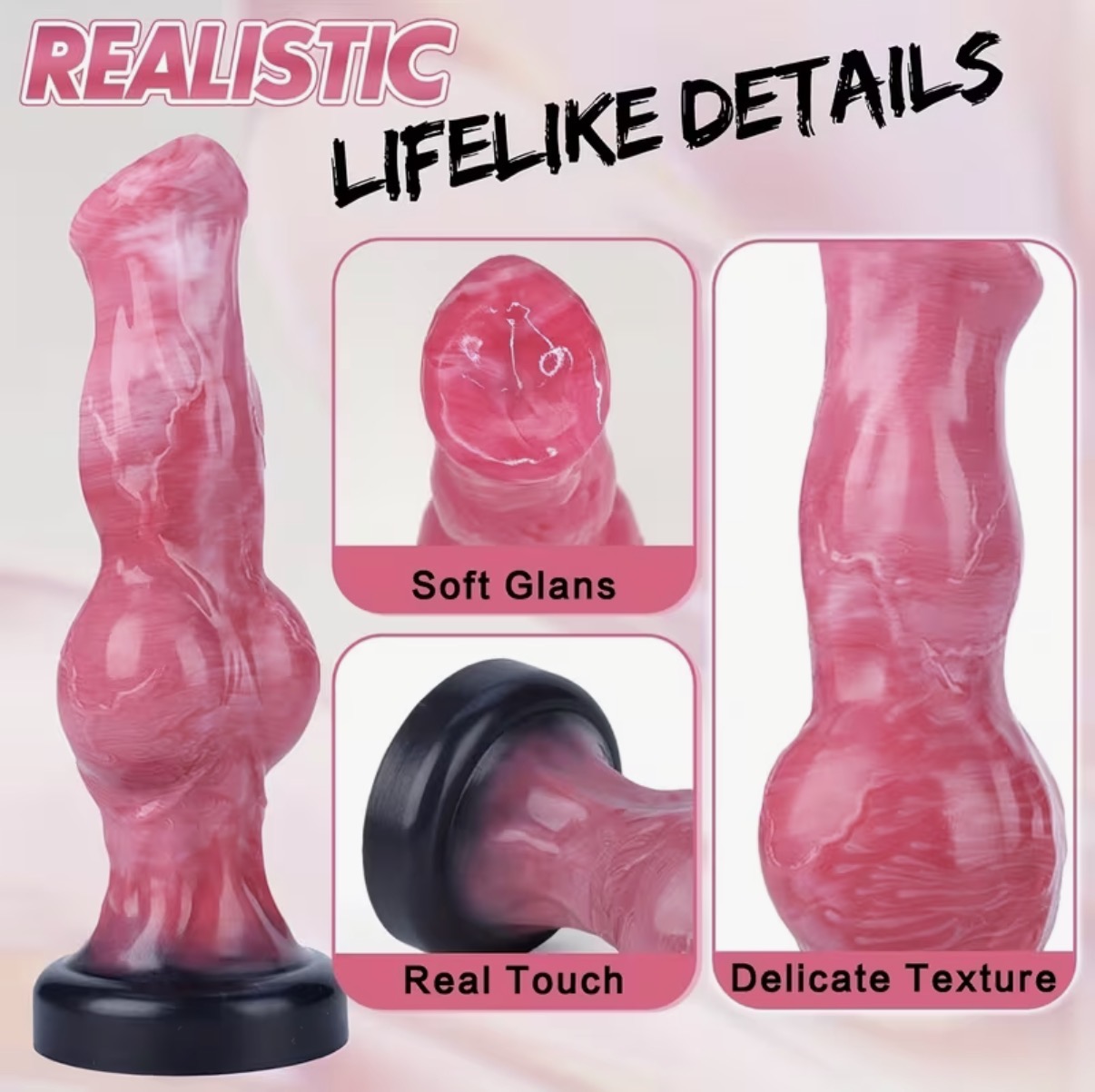Dildo Texturizado Rosado perro
