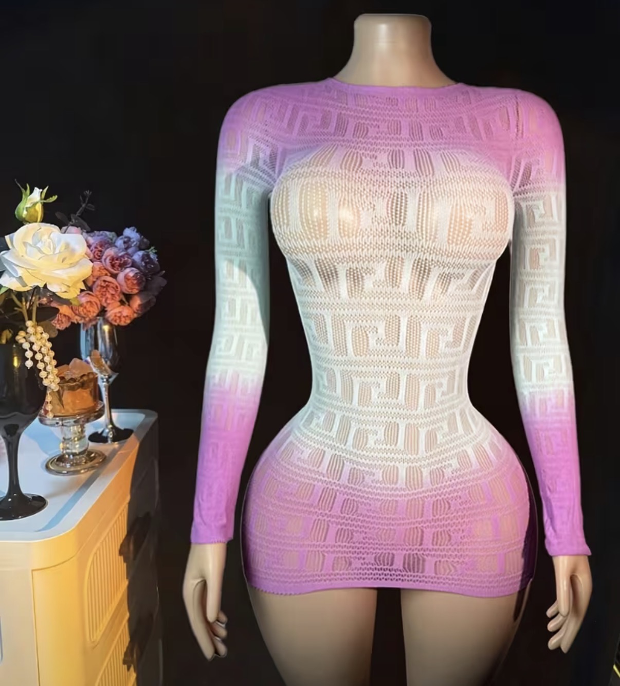 Vestido mini degradado