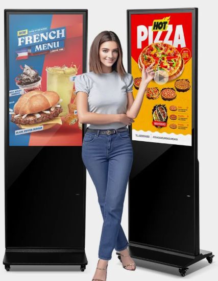 Digital 43" mobile advertising kiosk