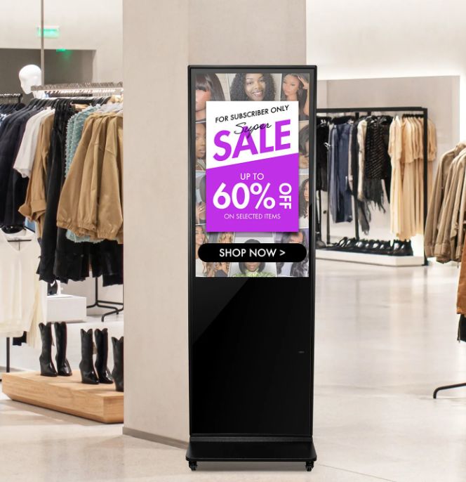 Digital 43" mobile advertising kiosk