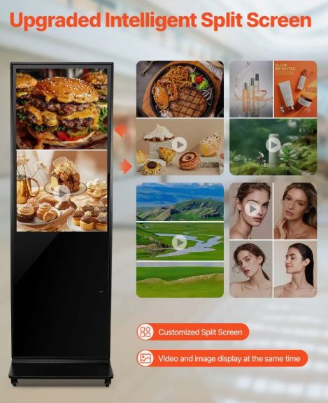 Digital 43" mobile advertising kiosk