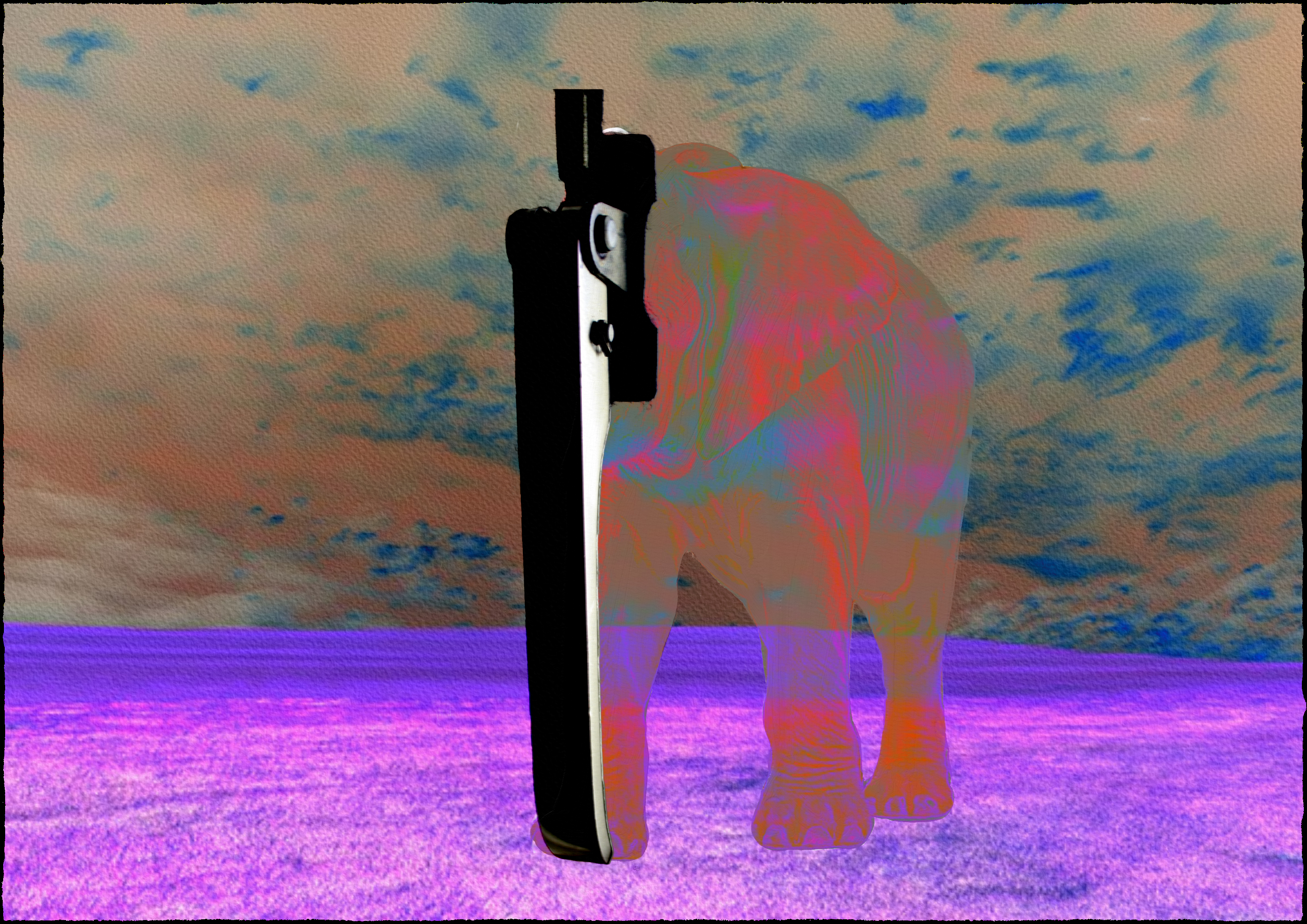 Kunstdruck Echo Elefant