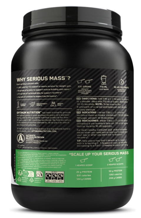 Optimum Nutrition Serious Mass Chocolate 1.34kg