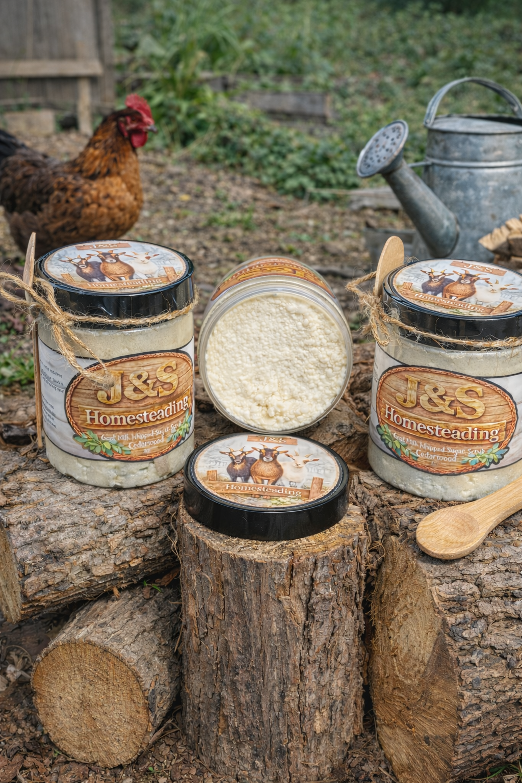 Goat Milk Whipped Sugar Scrub - Cedarwood