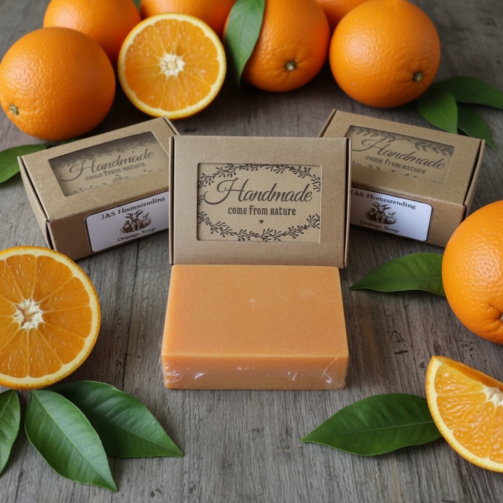 Handmade Goat Milk Soap - Orange