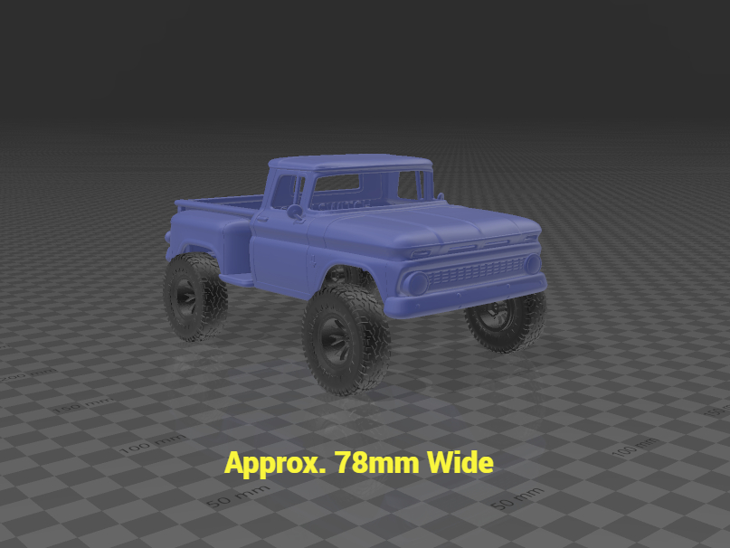 The 63 Bowtie STEPSIDE BODY fits Redcat Ascent32