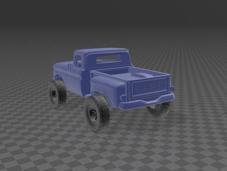 The 63 Bowtie STEPSIDE BODY fits Redcat Ascent32