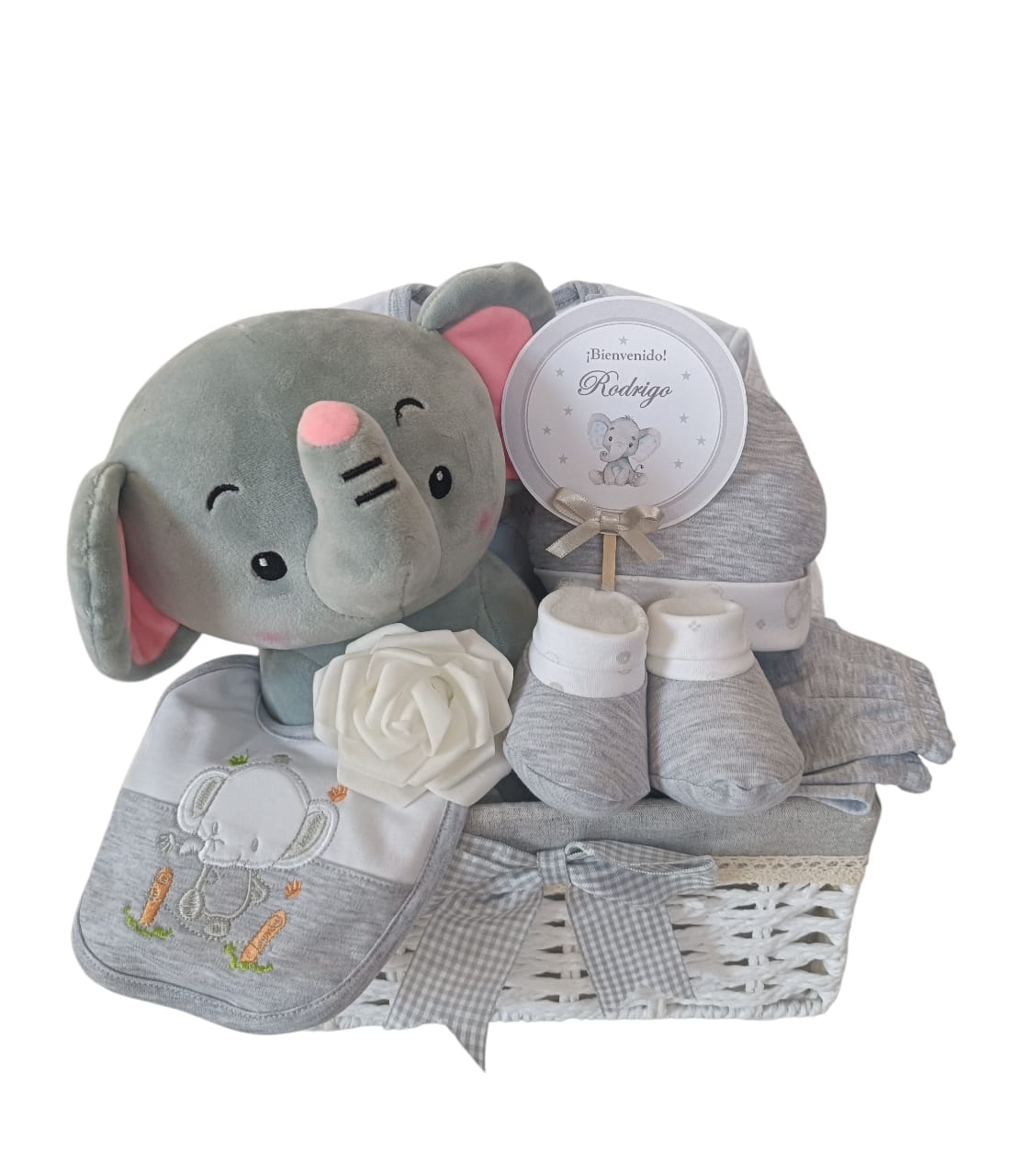 Canasta de Regalo para Bebé Elefante