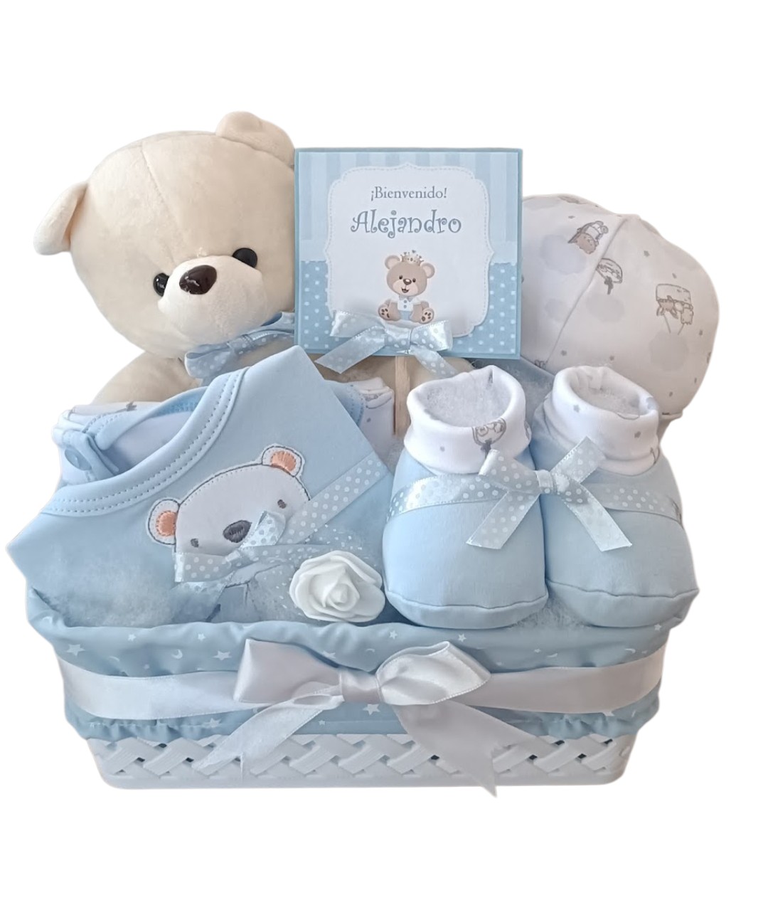 Canasta de regalo por nacimiento bebé niño