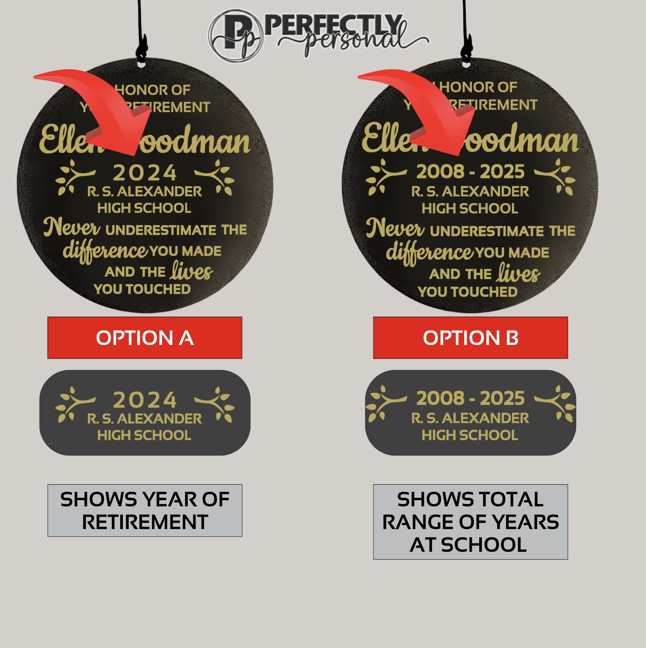 Educator retirement wind chimes