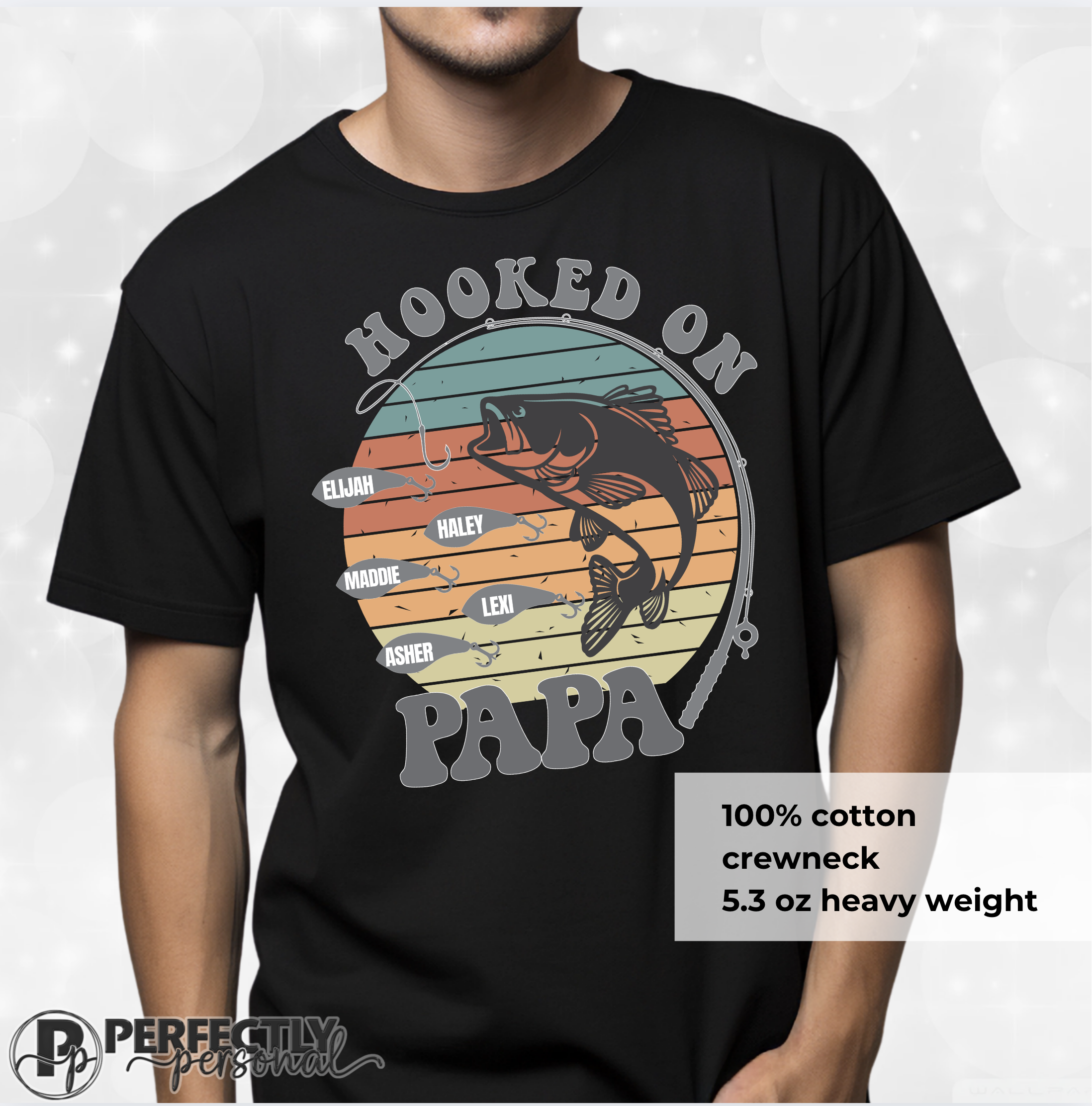 Hooked on Papa Grandfather Tee