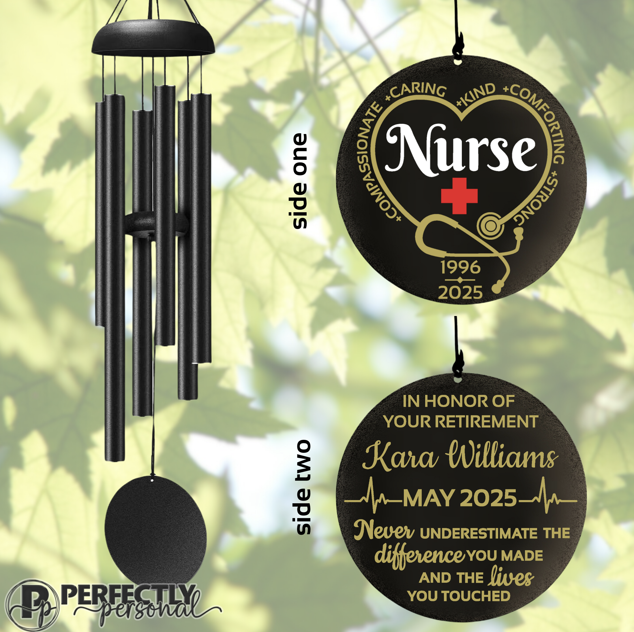 Nurse retirement wind chimes