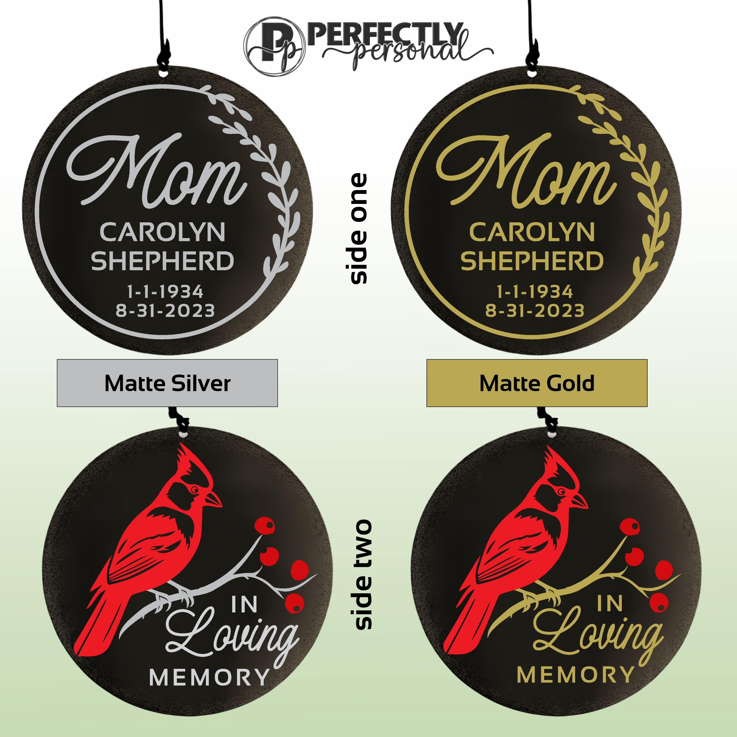 Mom Memorial Wind Chimes, Cardinal