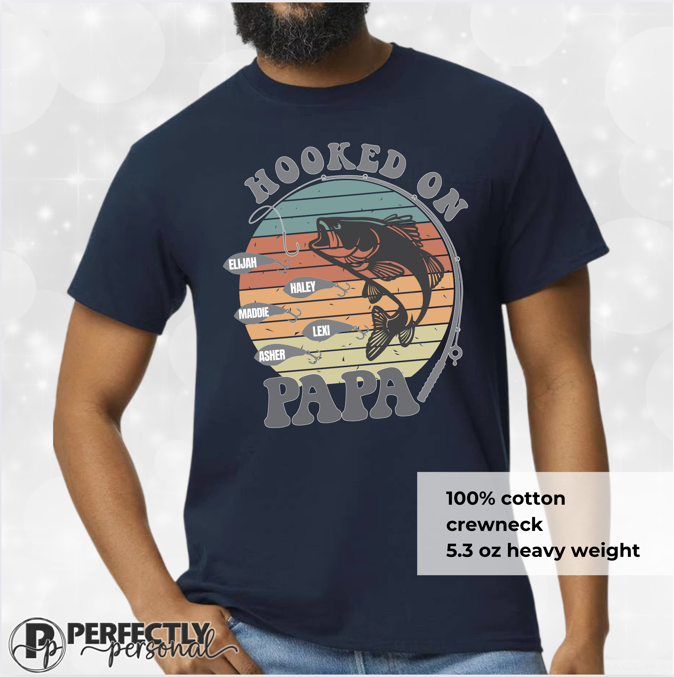 Hooked on Papa Grandfather Tee