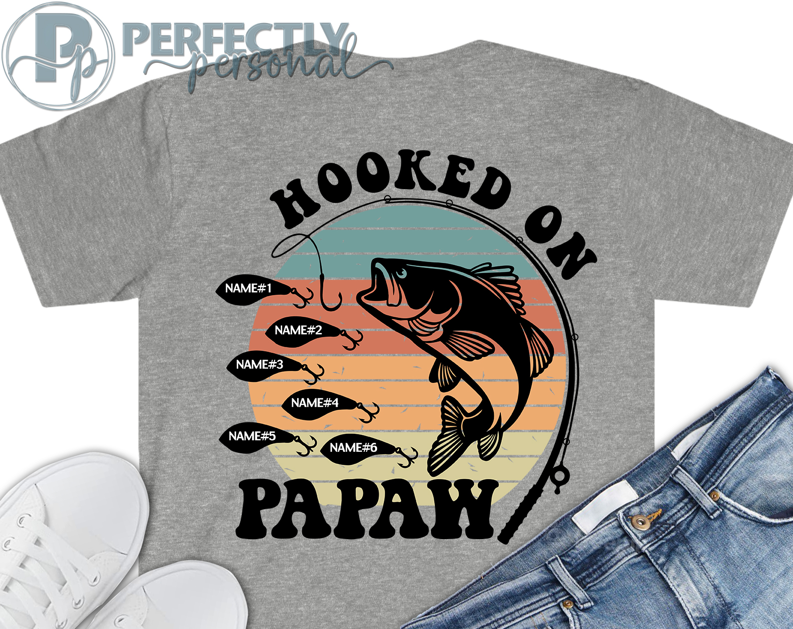 Hooked on Papa Grandfather Tee