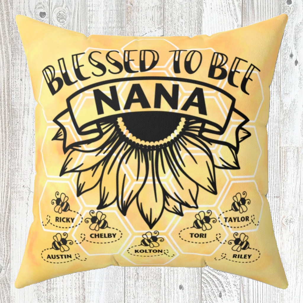 Blessed to Bee personalized pillow case