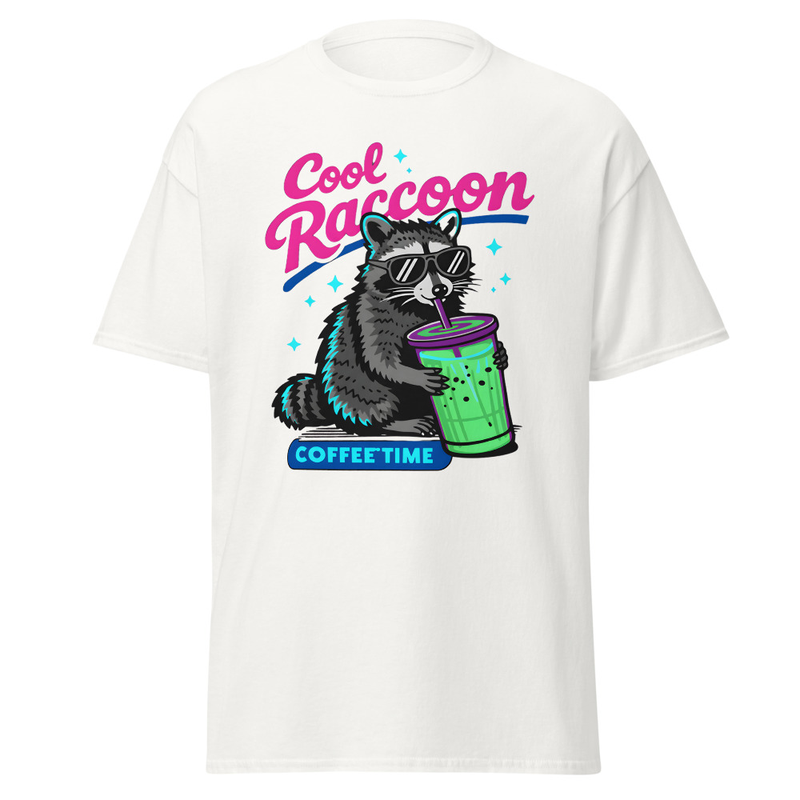 Cool Raccoon Coffee Time Unisex classic tee