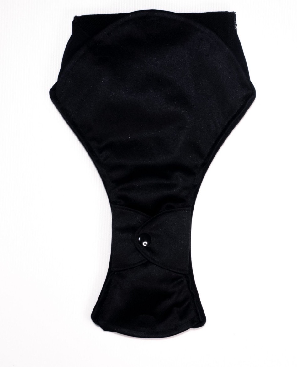 SELF-C 2-in-1 Reusable Panties and Menstrual Pads, Leak-Proof Nighttime Protection/M, Black