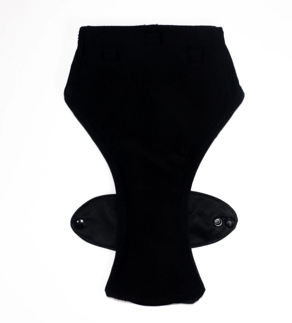 SELF-C 2-in-1 Reusable Panties and Menstrual Pads, Leak-Proof Nighttime Protection/M, Black