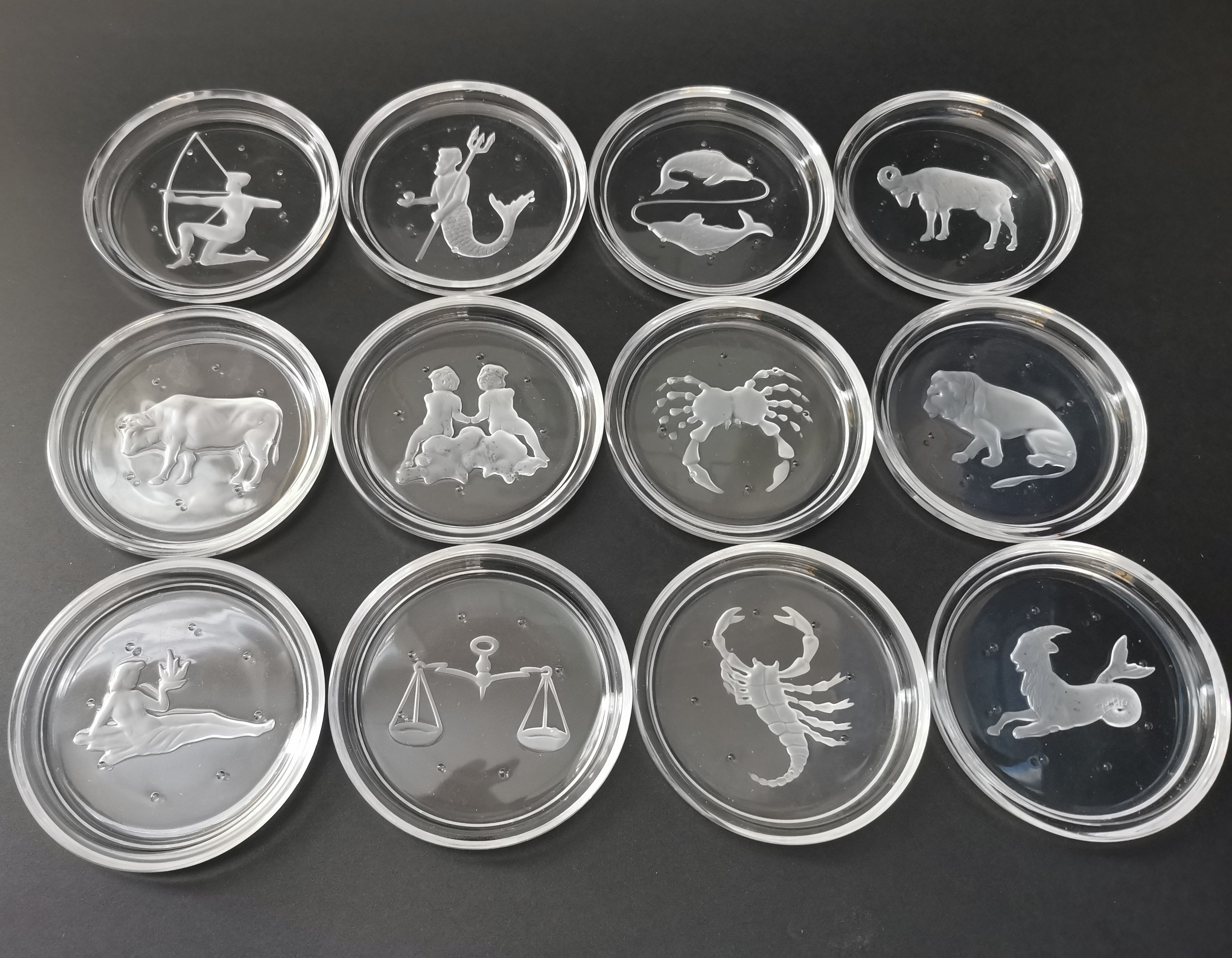 Zodiac Glass Coaster Set