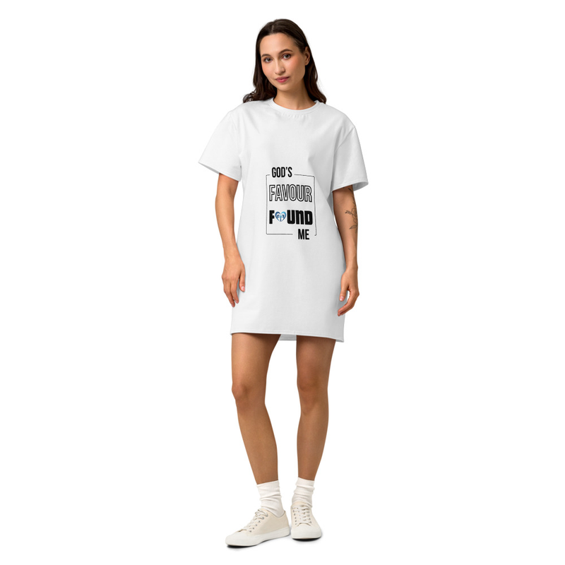 God's Favour Found Me - Cotton T-Shirt Dress