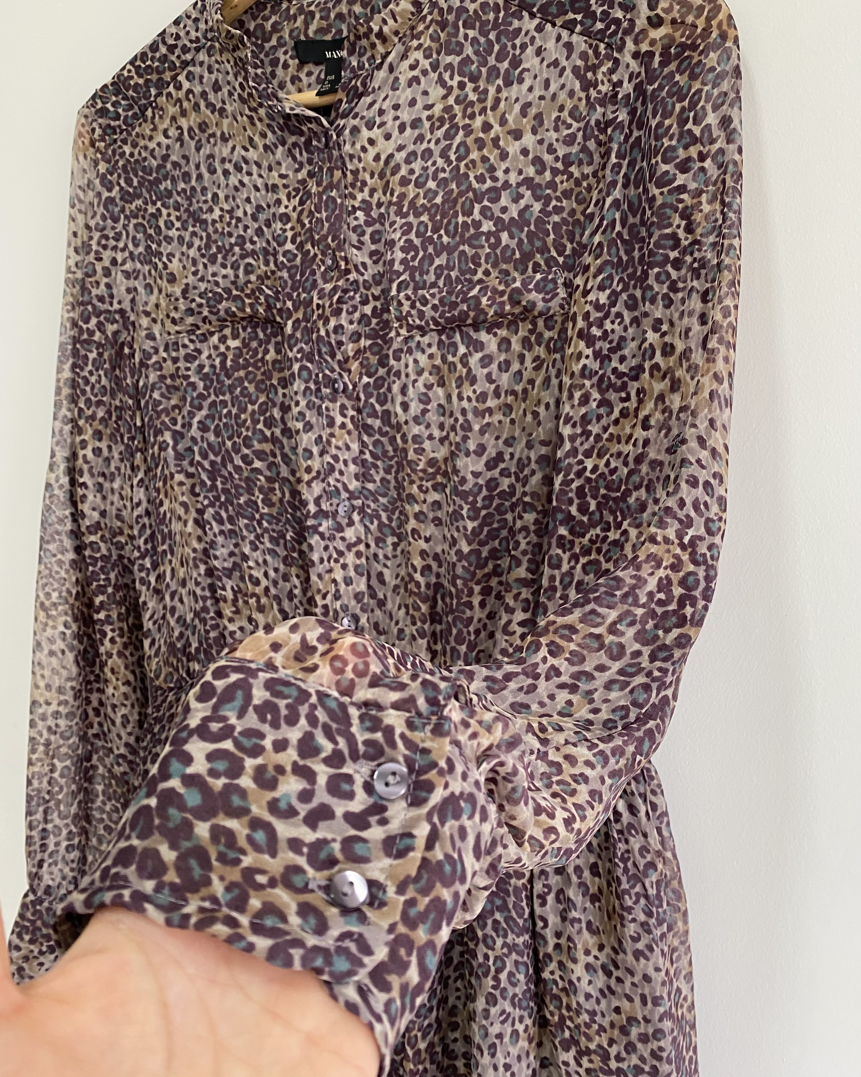 Vestido midi animal print Mango