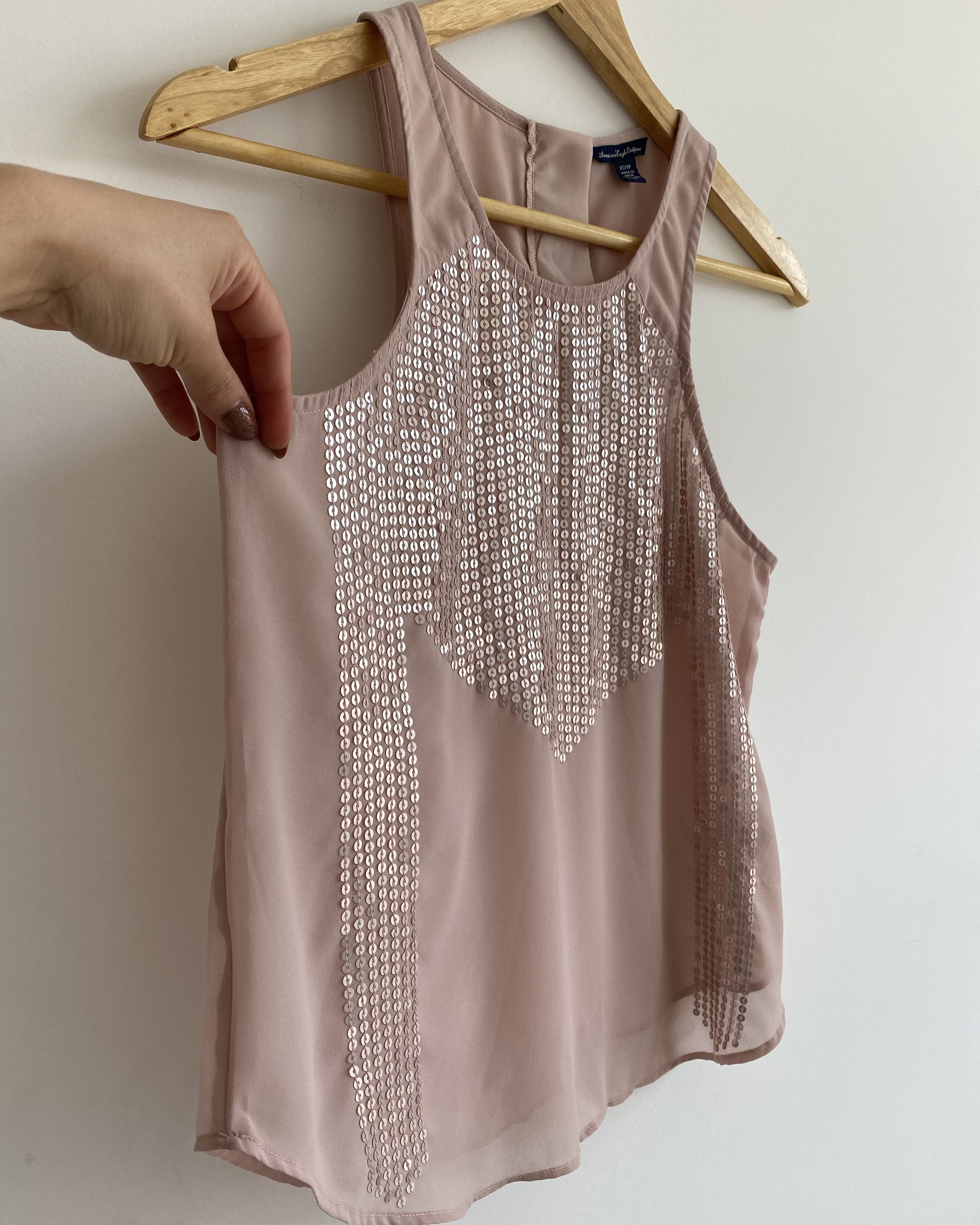 Blusa con Lentejuelas Elegante American Eagle