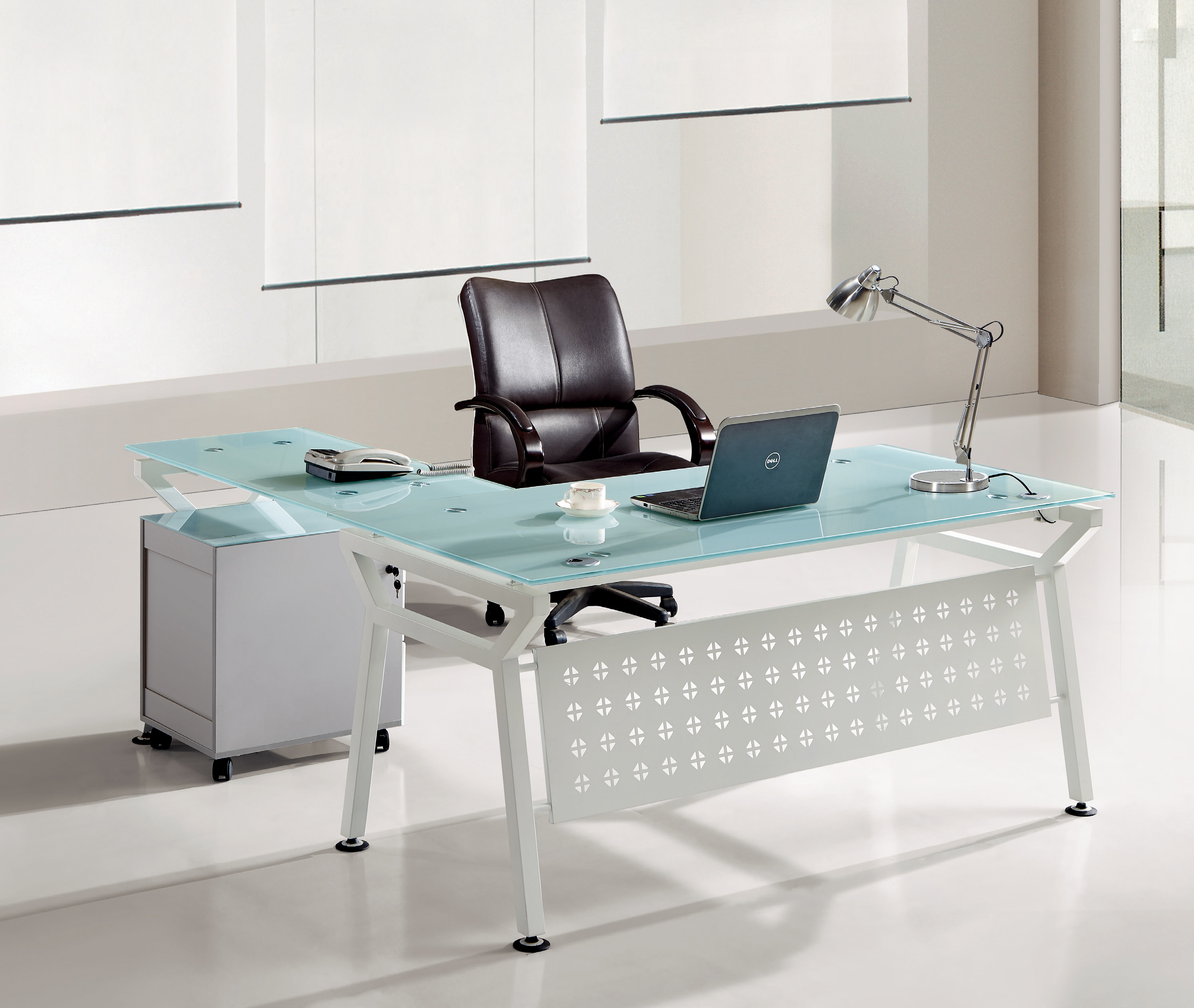 Modern Glass Office Desk