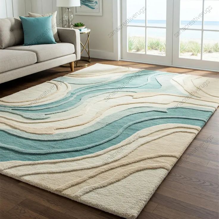 Karpet Motif Ombak Minimalis