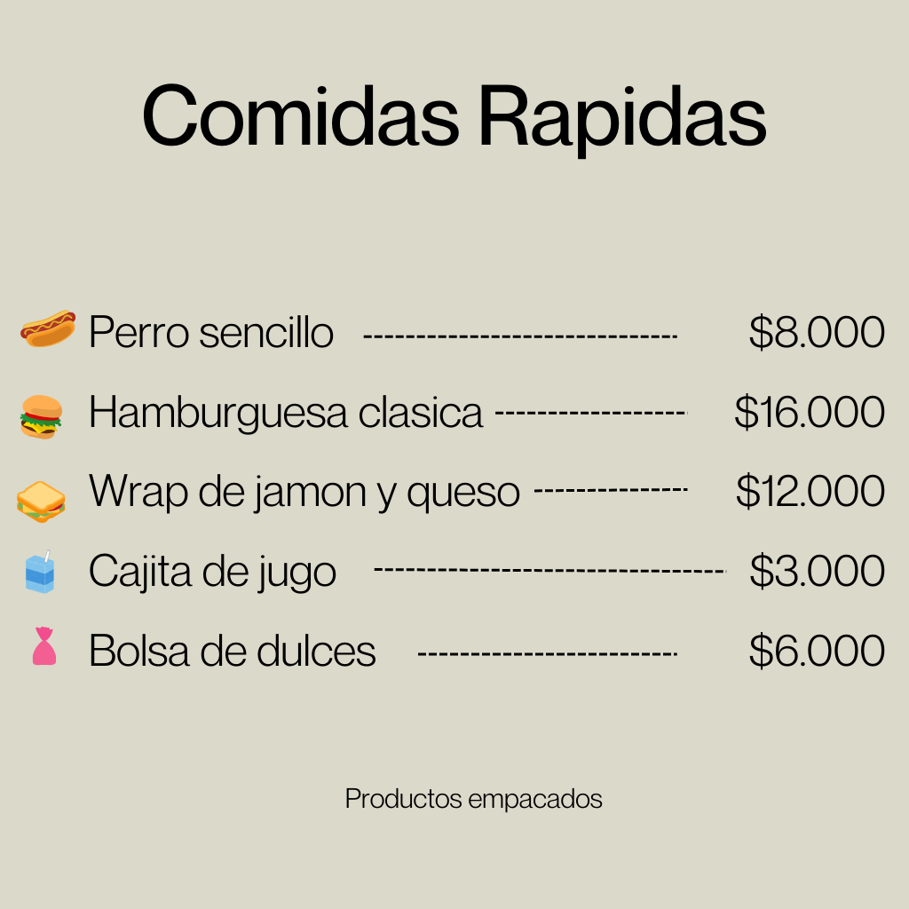 Catering de Comidas Rapidas