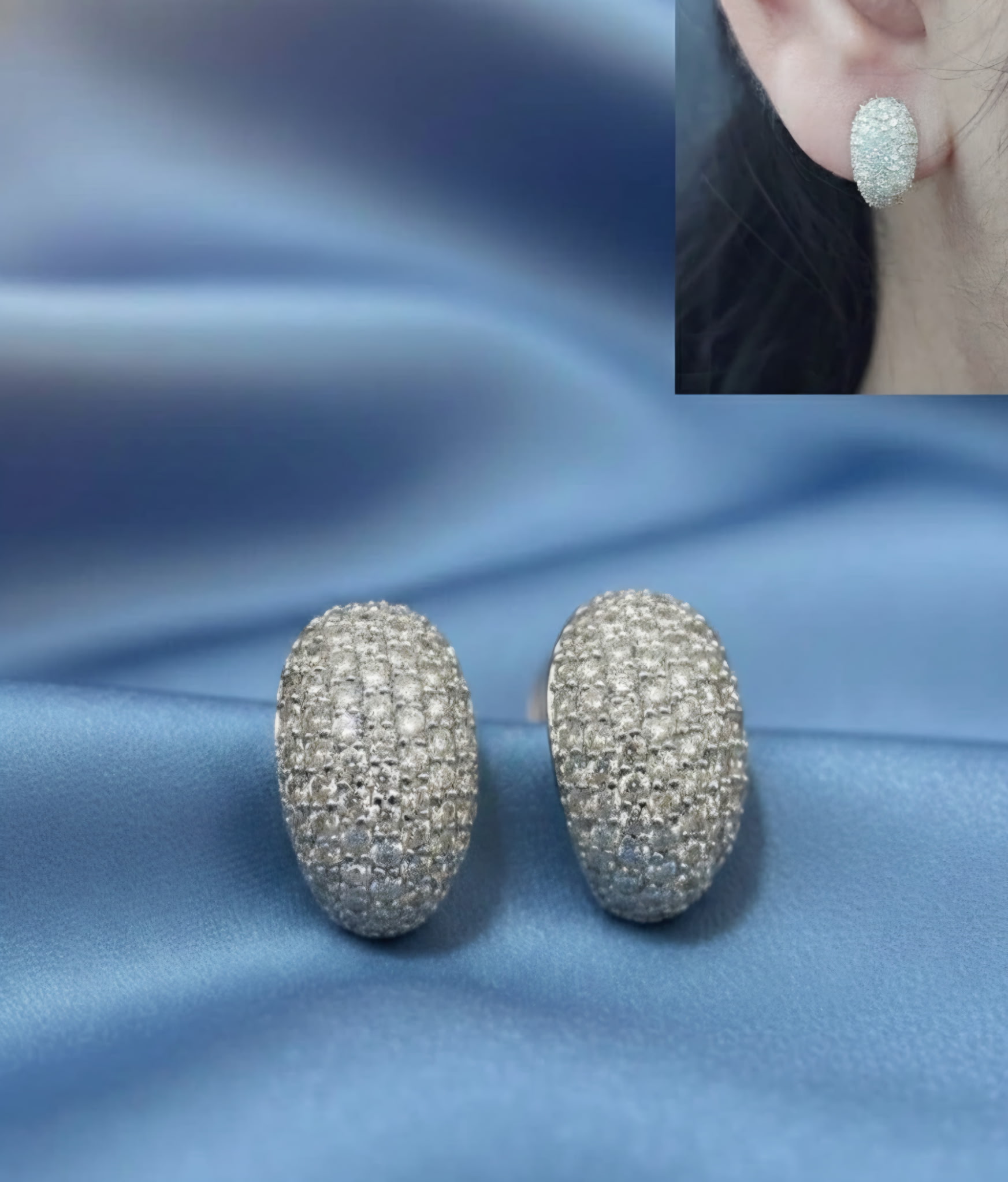 Botlog Diamond loop earrings