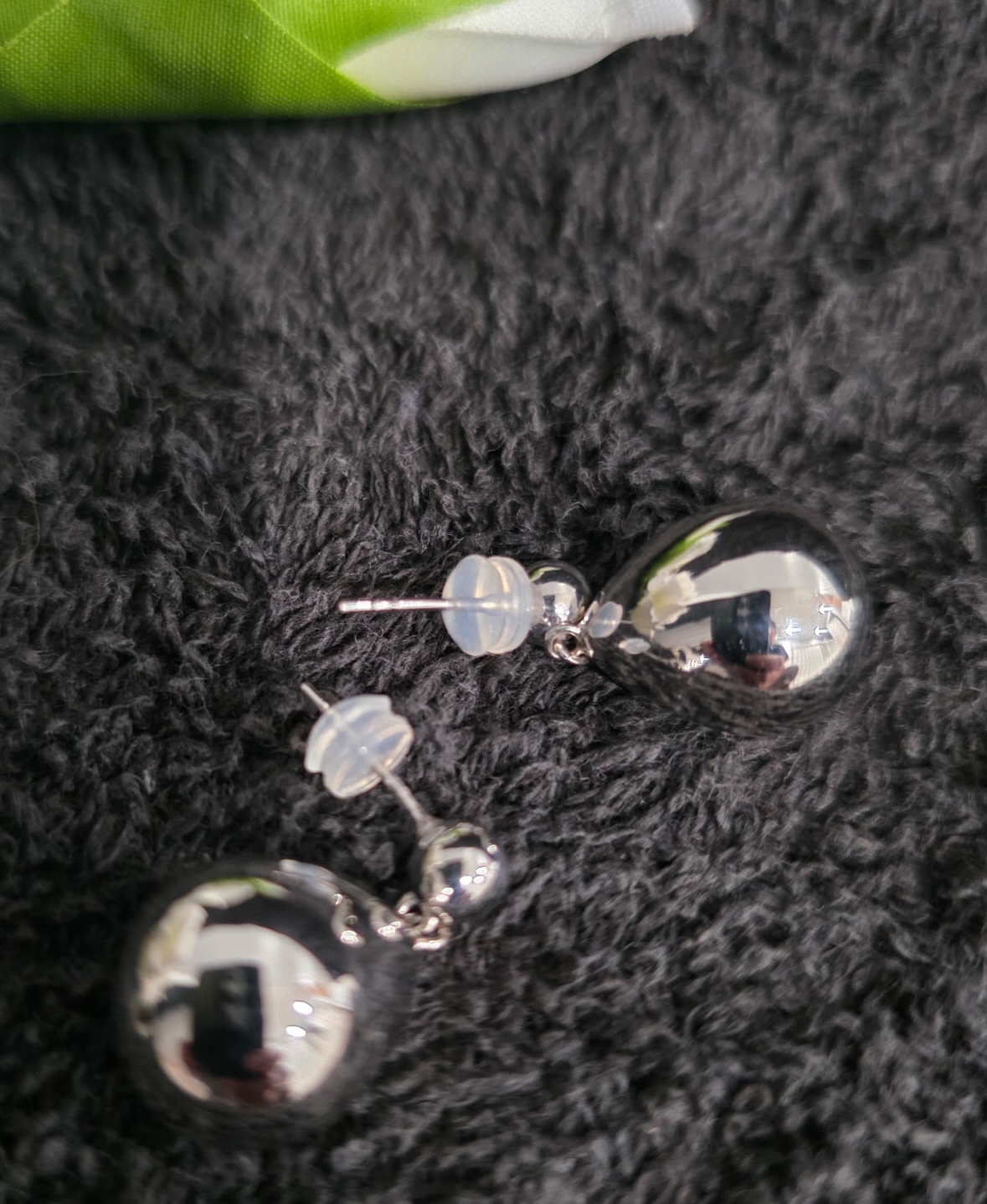 Ball dangling microform earrings