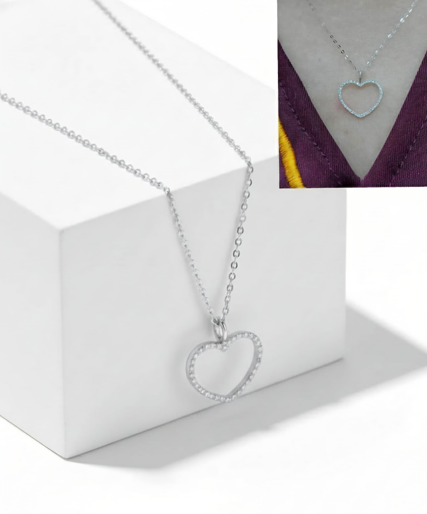 Cherry heart necklace  