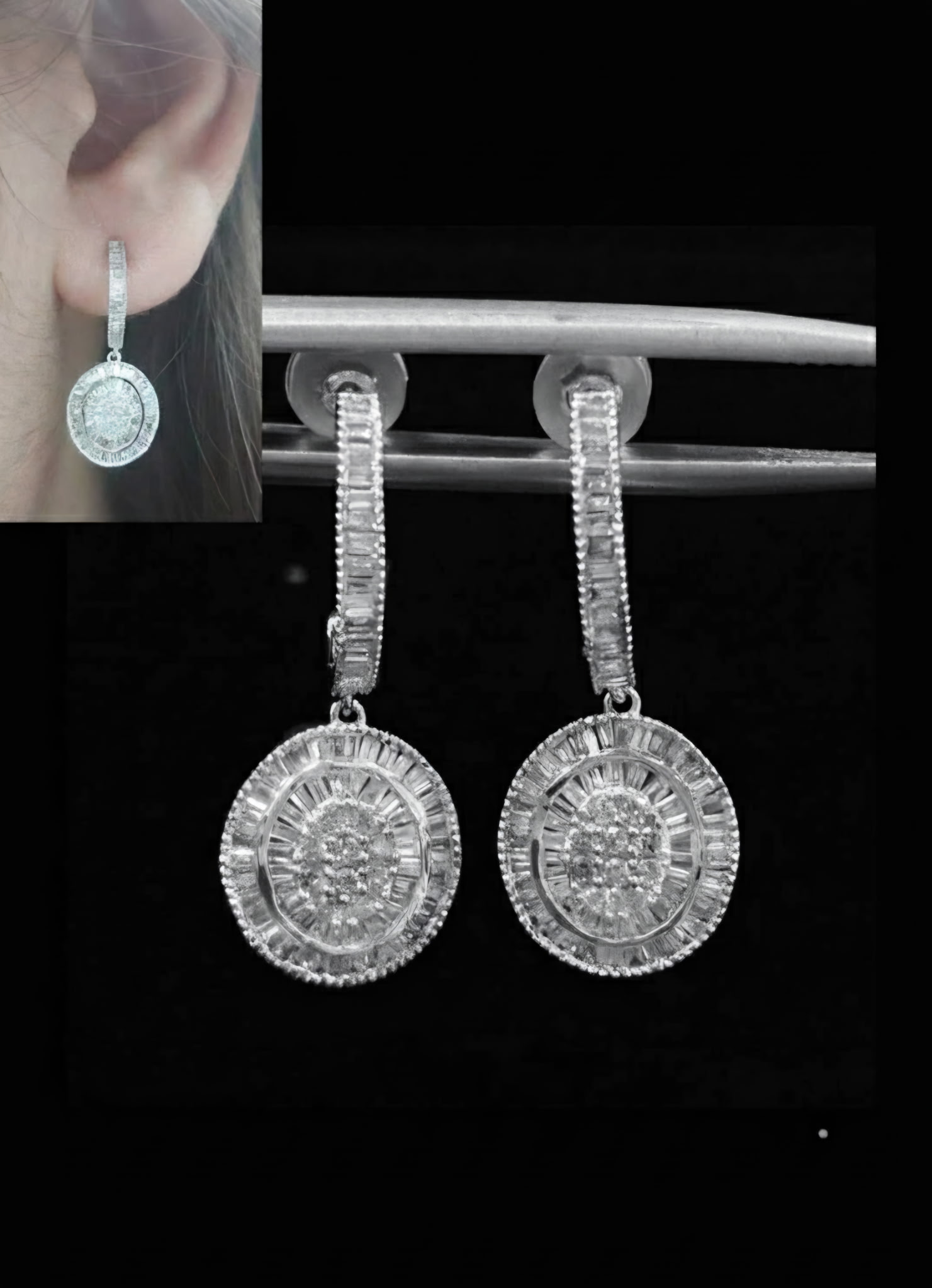 Miles Oval Dangling Earrings
