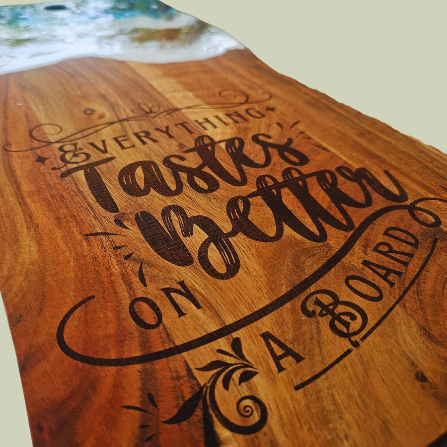 Everything Tastes Better on a Board - Resin Wave Serving Board