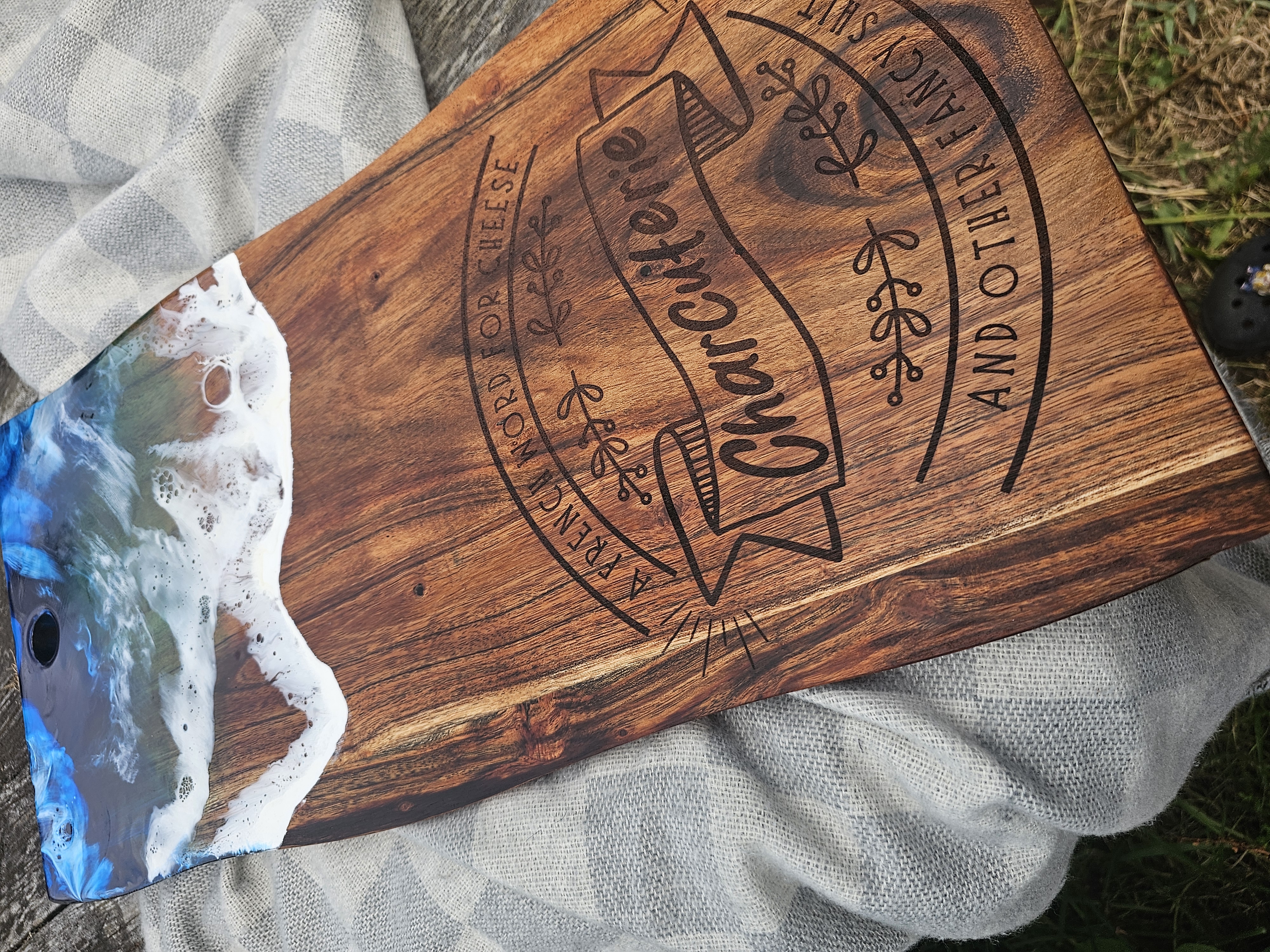 'A Fancy Word' Charcuterie Wooden Serving Board