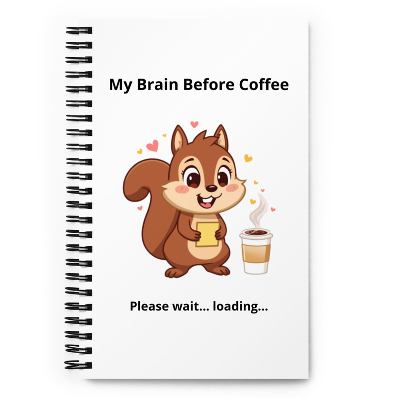 Coffee Squirrel Spiral Notebook