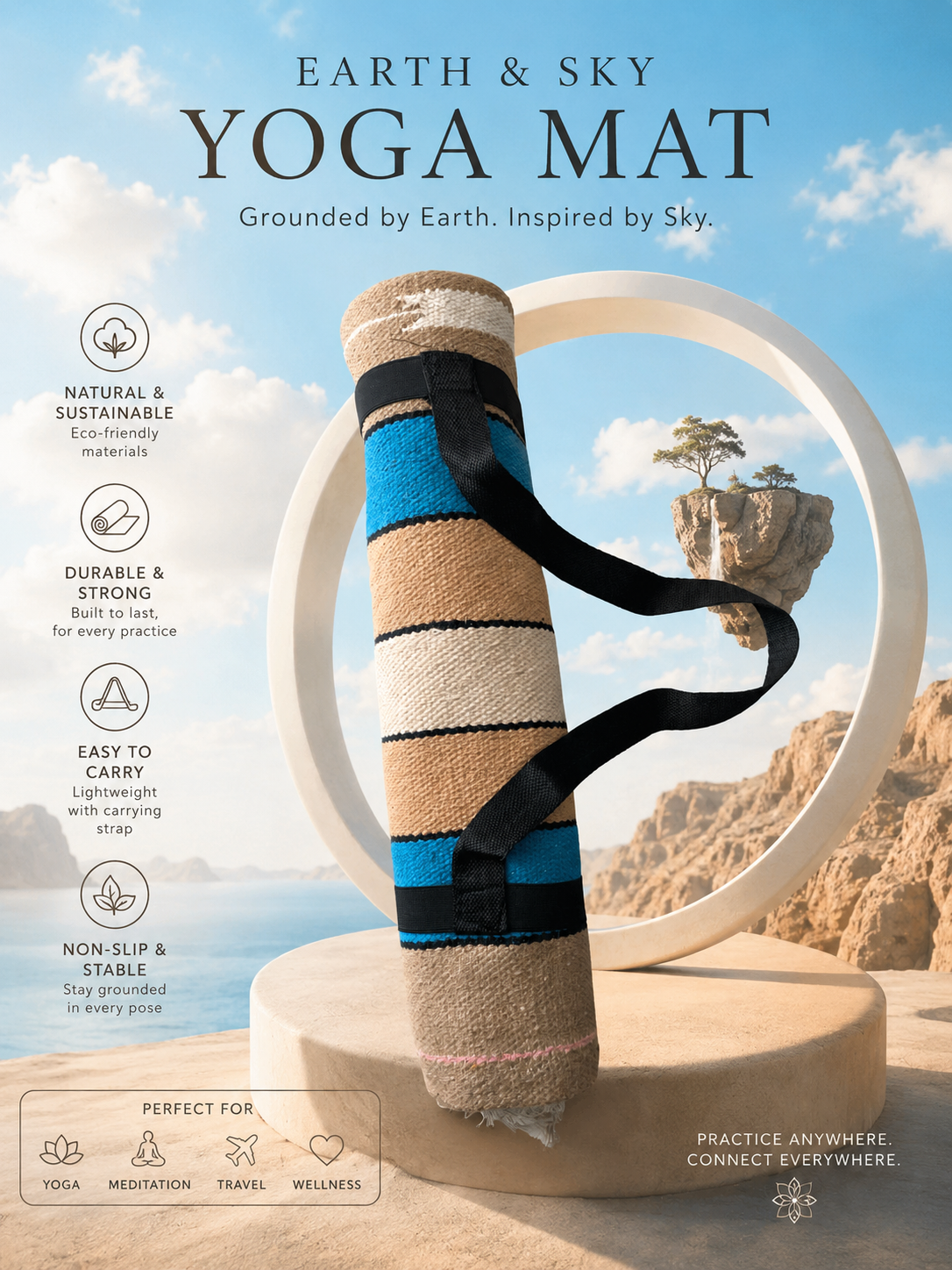 Organic Hand Loomed Yoga Mat