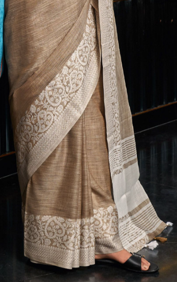 Elegant Beige Saree