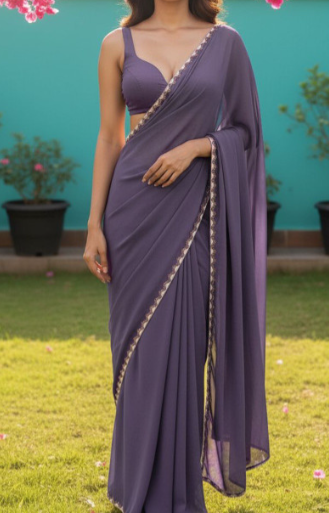 Elegant Purple Saree