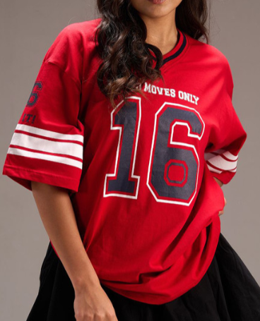 Red Jersey Style T-Shirt