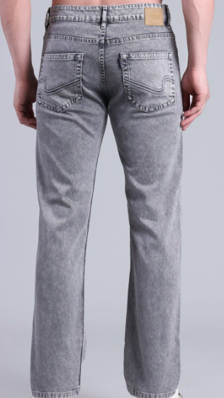 Grey Straight Fit Jeans