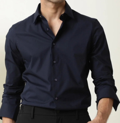 Men's Dark Navy Dress Shirt
