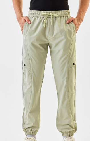 Light Green Cargo Jogger Pants