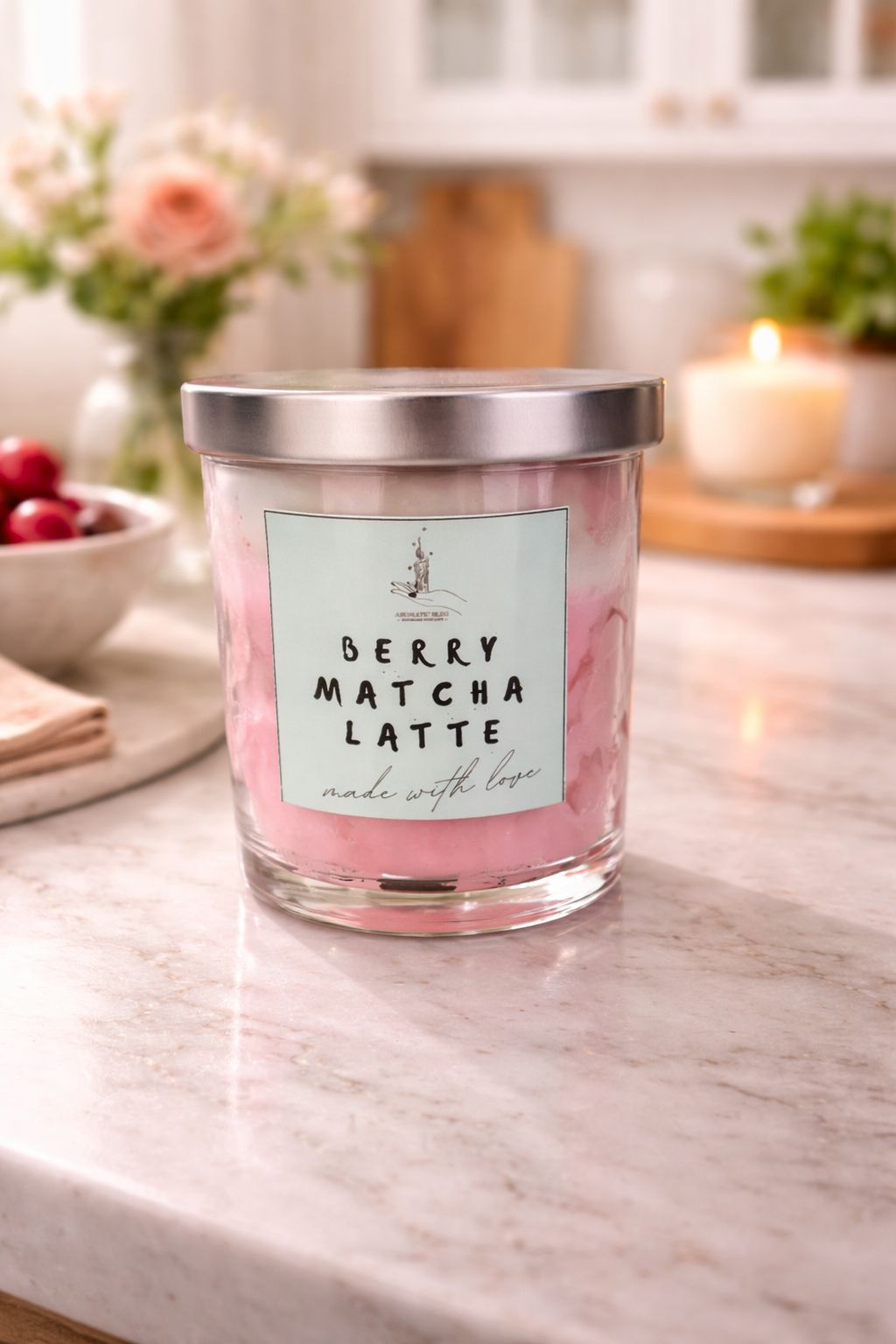 Berry Matcha Latte Scented Candle - 350 ml